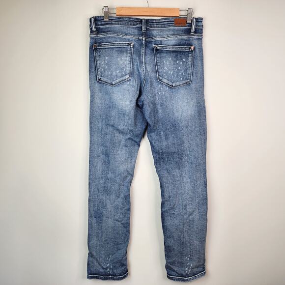 Judy Blue Boyfriend Fit Distressed Jeans Size 11/30 Mid Rise Ripped Denim - Picture 5 of 8